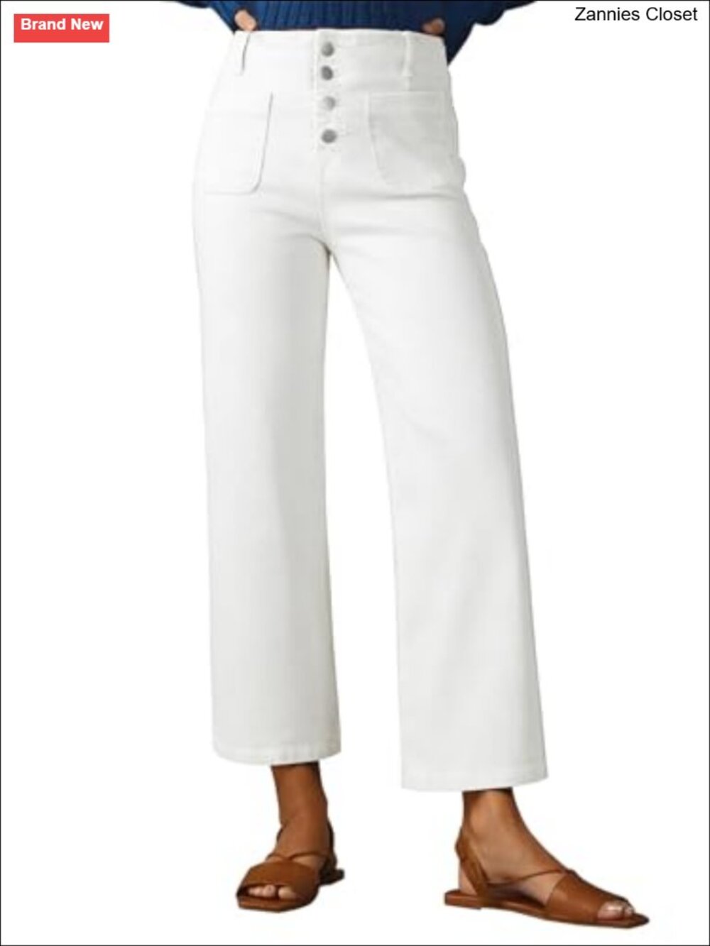 Wide Leg High Waisted Jeans Button Fly Baggy Loose Fit Casual